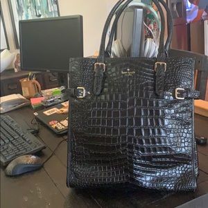 Kate spade black  pattern laptop bag